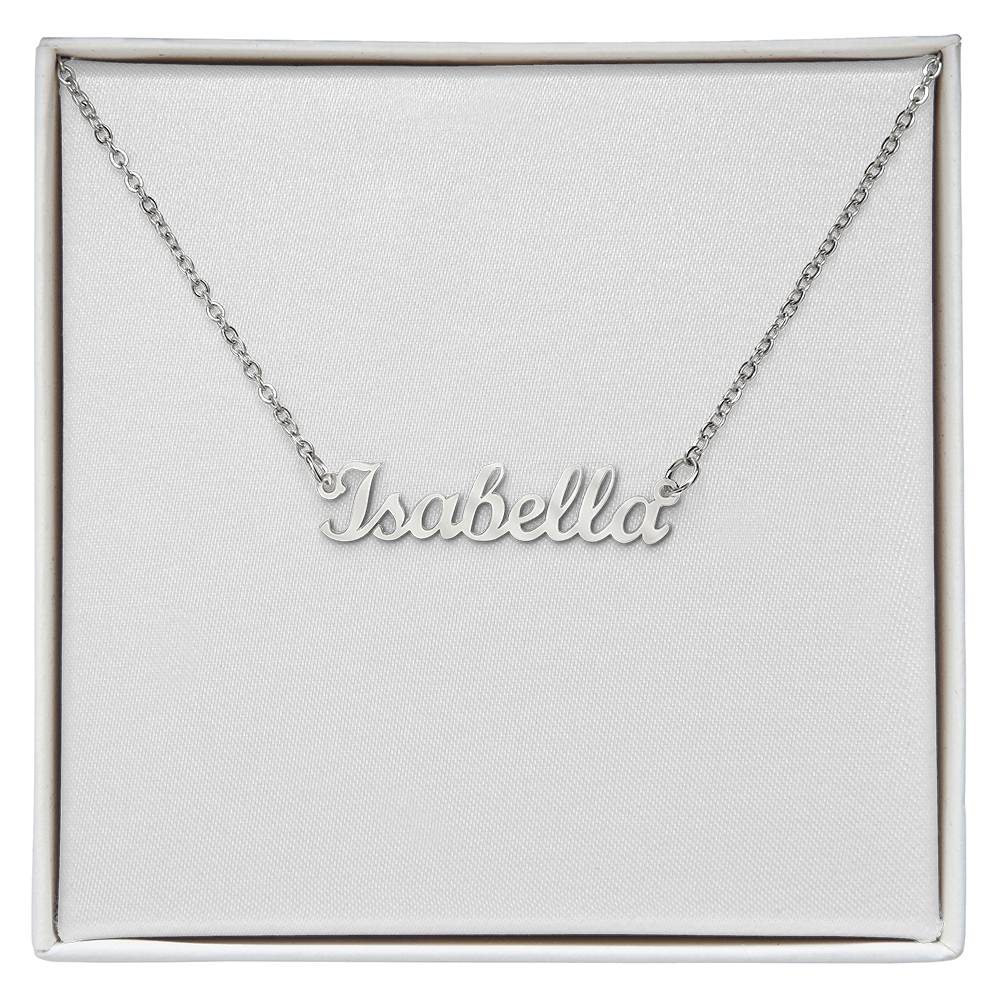 Classic style name necklace